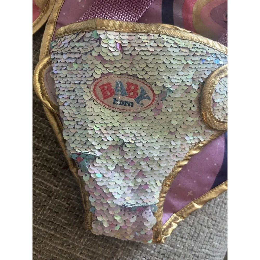 BABY Born Happy Birthday Purple w/ Sequin Backpacks for 18 in Doll LOT OF 2